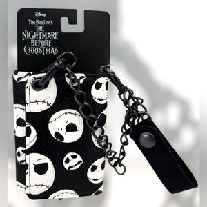NWT DISNEY Nightmare Before Christmas Chained Wallet with Jack Skellington Heads